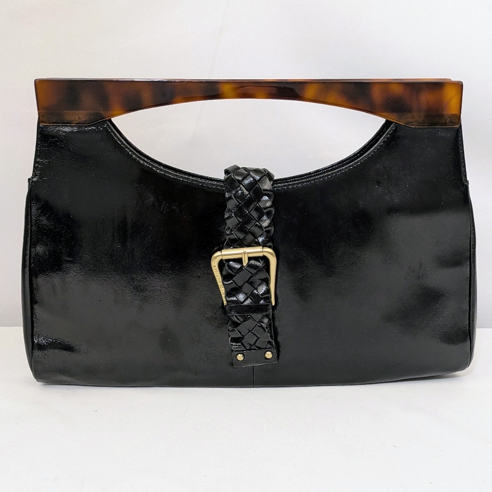 Tommy Hilfiger Black and Brown Wristlet Clutch